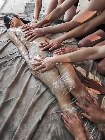 Asian babe Nozomi Aiuchi has a fetish for PVC bondage and loves