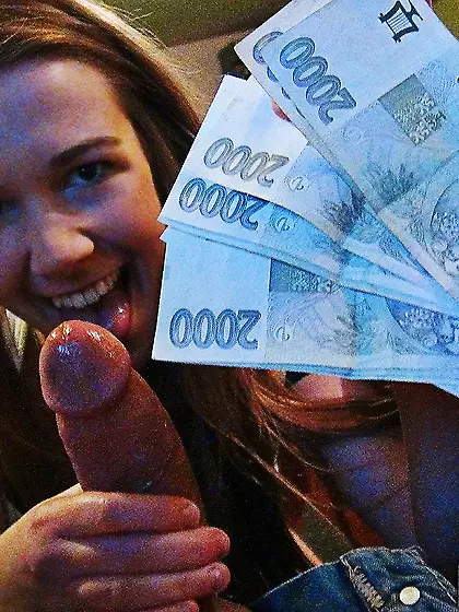 Cute teen with shaved cunt Alexis Crystal sucks and fucks a dude