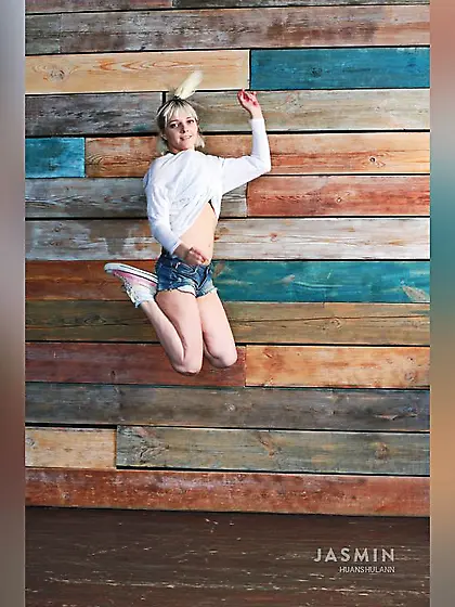 Real big tits striptease