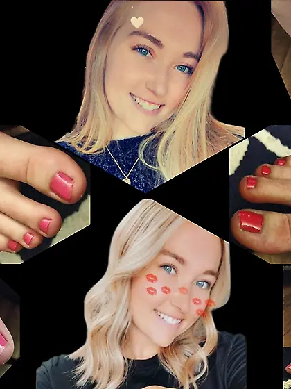 Andra's candid feet and face