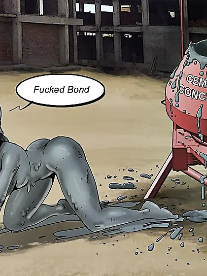 Slave bitch turned into a sex statue