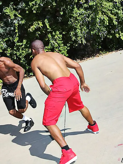 Interracial teen group