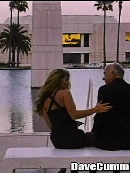 Black dress blonde tan