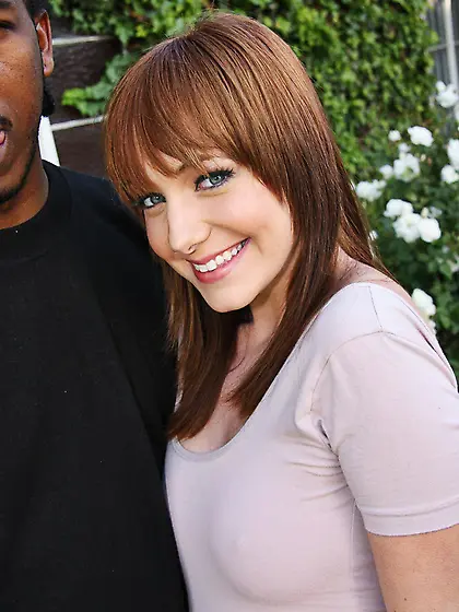 Charming girl Beaue Marie is doing great blowjob and giving the