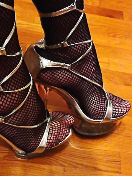 Sexy trasparent high heels sandals