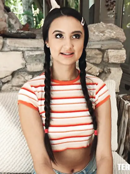 Cute teen with braids is boned with gusto