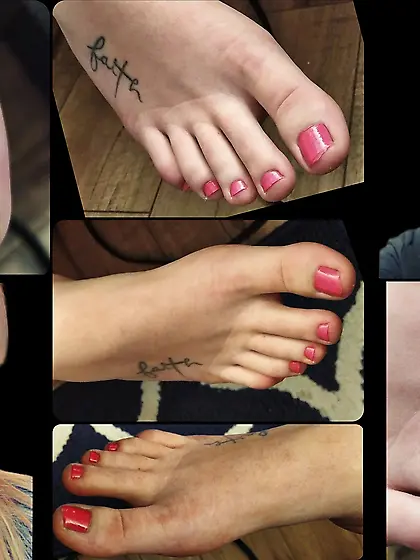 Andra's candid feet and face