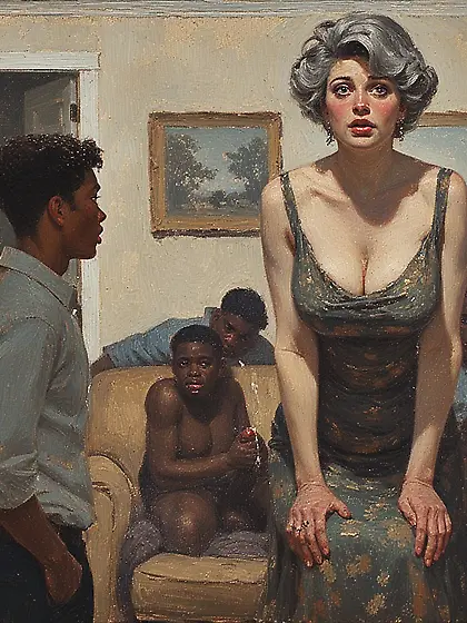 Nasty moms with bbc,  paintings