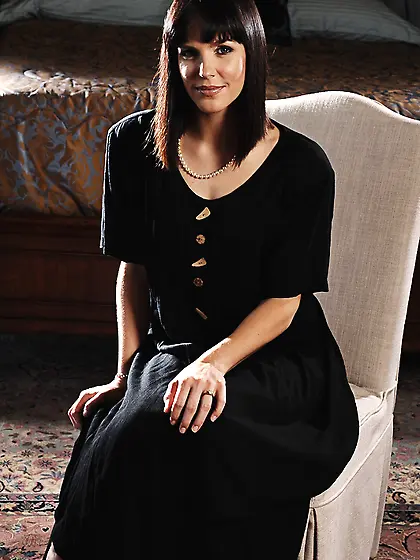 Bobbi Starr and Kristina Rose caress each other and their mutual