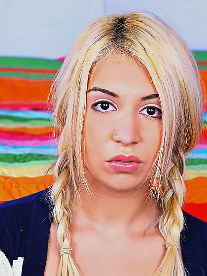 Huge dick for little young slut,  this pig tailed honey really en