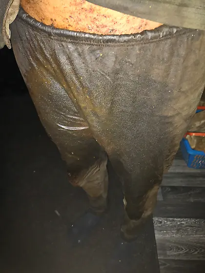 Myself in shitted..  Pissed..  Stained pants