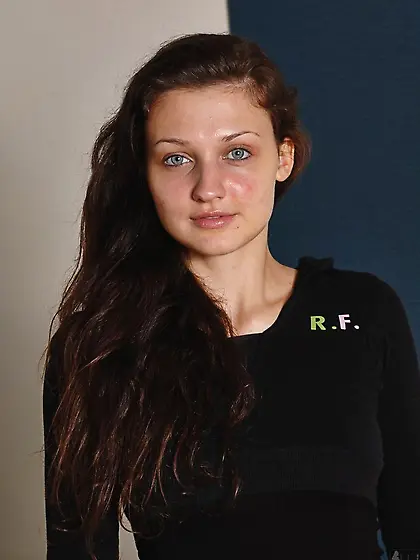 Attractive brunette Aletta Ocean with nice boobs wearing black t