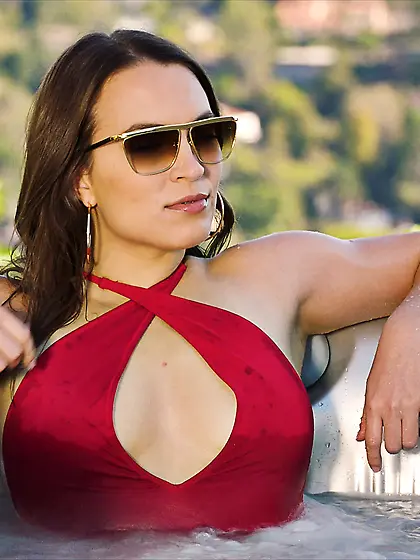 Lily Love gets properly fucked by two horny black stallions