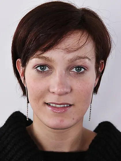 Housewife takes clothes off freeing small breasts and manifestin