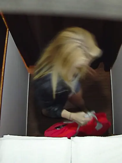 Blonde long hairs anal