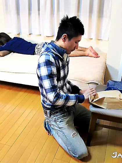 Gorgeous asian blue white