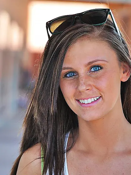 Cute and sexy brunette Whitney Westgate is a busty teen girl wit