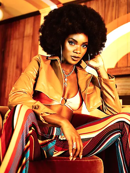 Dazzling ebony Ana Foxxx gets fucked in the middle of the night