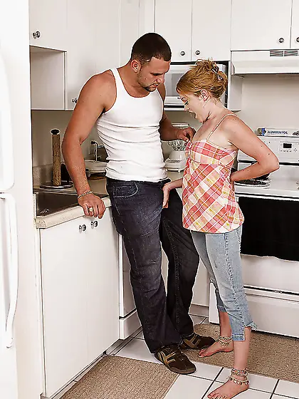 Tempting redhead knows that caretakers won't return home so she