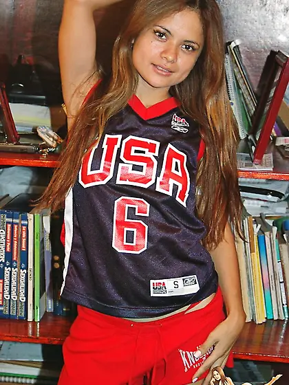 Amazing handsome Bella Spice with delicious breastesses posing i