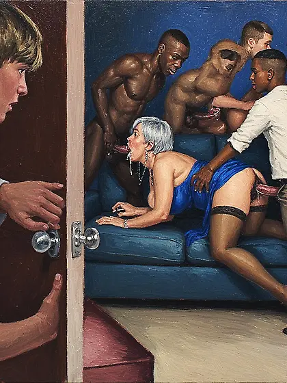 Nasty moms with bbc,  paintings
