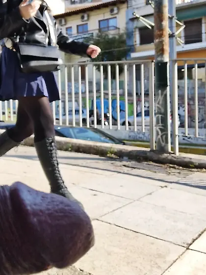 Public cock flash in front of random woman!