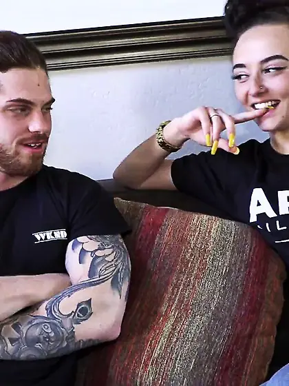 Hot brunette teen nailed by horny athletic...