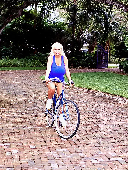 Dazzling blonde blue top