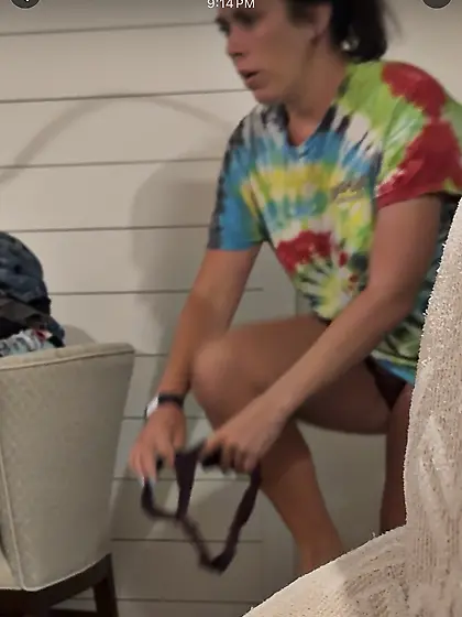 Spy girlfriend hidden cam changing