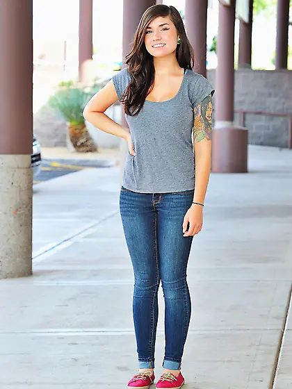 Curvy teen brunette Lyanna FTV gets nude outside and plays with