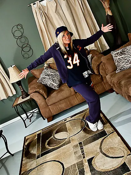 Fantastic sporty babe Meet Madden removes her jersey and sweat p