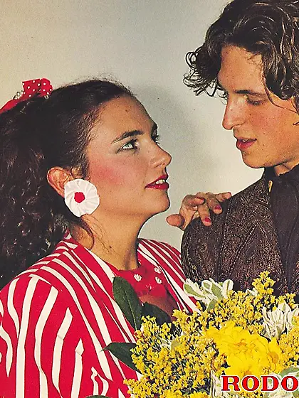 Busty seventies lady enjoys