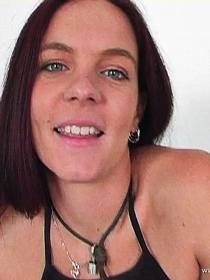 Wonderful brunette having awesome boobs is getting her holes dri