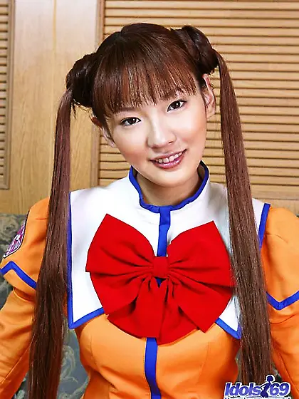 Costumed Asian teenager Asakura Idols is erotically moving befor