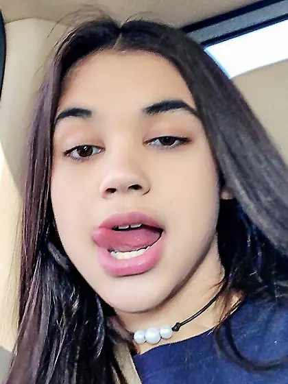 latina tongue tease