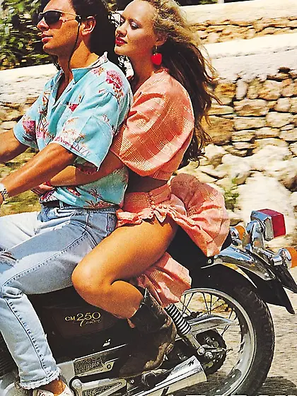 Retro hairy blonde lady