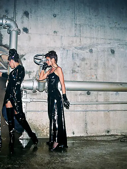 Big boobed latex women Shay Sights, Wanda Curtis and Heather Tri