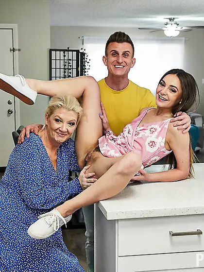 Aften Opal and Bree Austin get properly fucked in the living roo