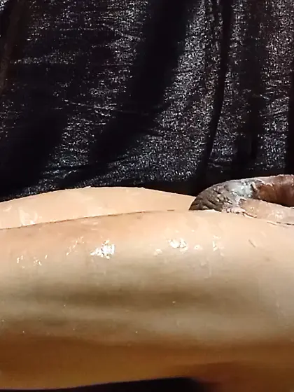 Wax is dripping from the laundry hanger.