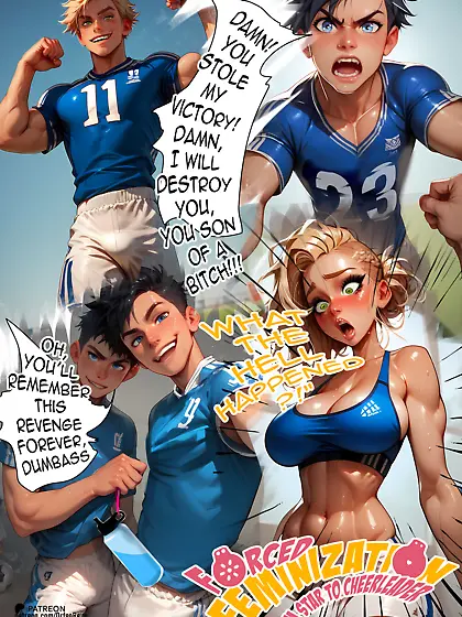From Star to Cheerleader - Forced Feminization