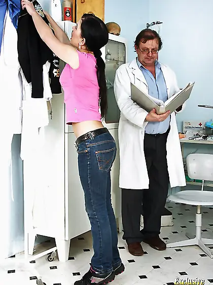 Czech small tits gyno doctor