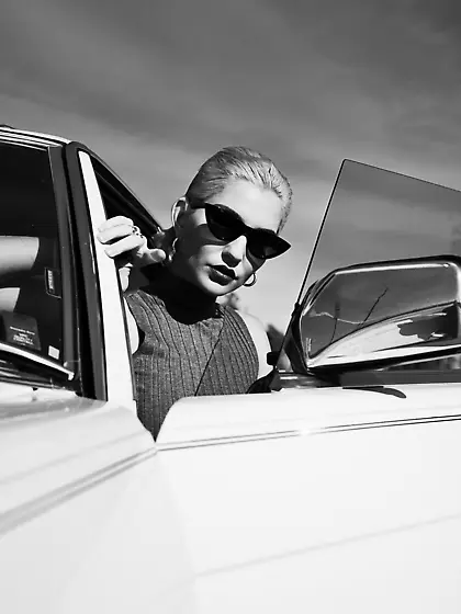 Short-haired beauty with long legs gets fucked well