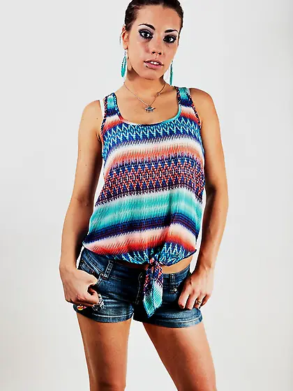 Slim tempting brunette rainbow