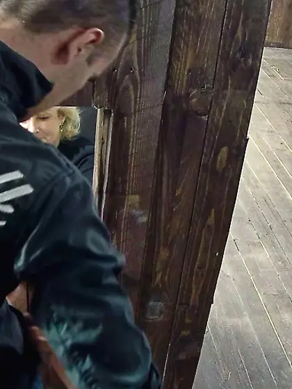 Skinny blonde small tits