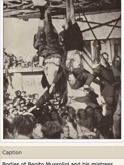 Mussolini's Mistress Hung up