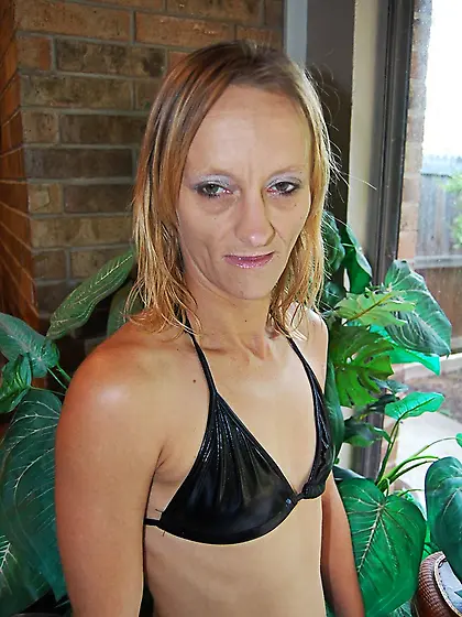 Blonde mature whore bikini