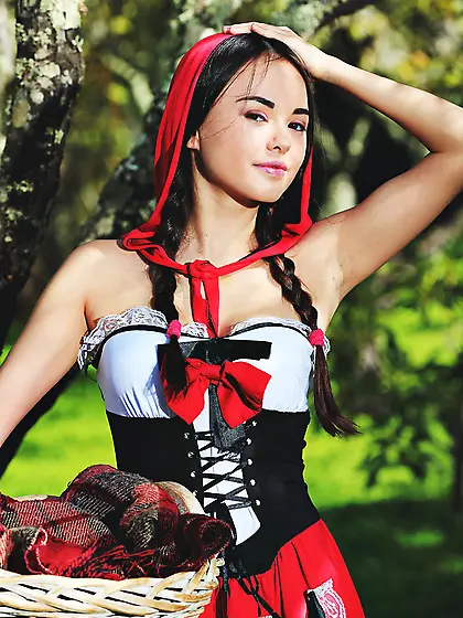 Hot Ukrainian Little Red Riding Hood Li Moon waits for her Wolf