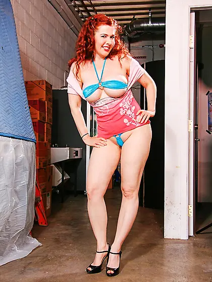 Chubby red headed slut