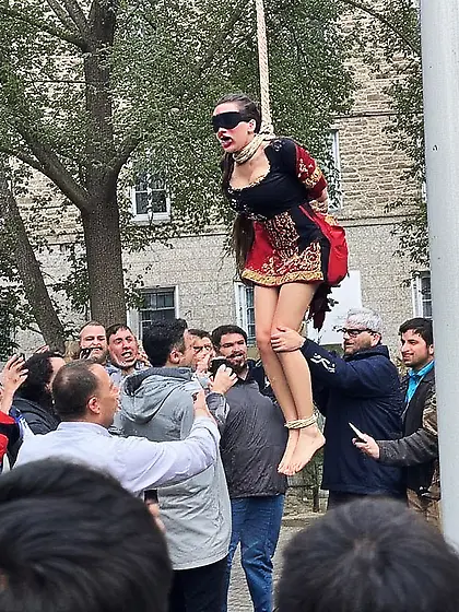 Prisoner of war being executed