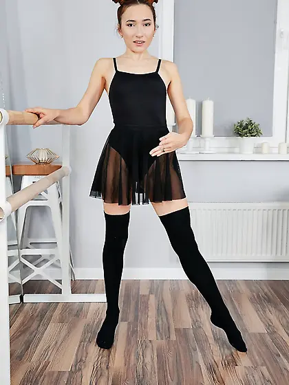 Angie Elif's ballerina body gets a wild introduction to anal sex